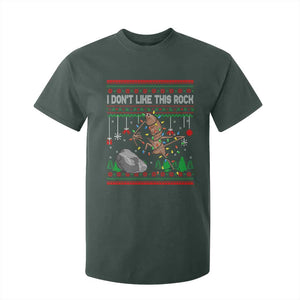 Christmas Marcus The Worm Meme T Shirt For Kid I Dont Like This Rock Brainrot Funny Ugly Xmas TS10 Dark Forest Green Print Your Wear