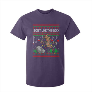 Christmas Marcus The Worm Meme T Shirt For Kid I Dont Like This Rock Brainrot Funny Ugly Xmas TS10 Purple Print Your Wear