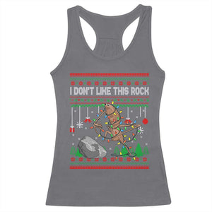 Christmas Marcus The Worm Meme Racerback Tank Top I Dont Like This Rock Brainrot Funny Ugly Xmas TS10 Charcoal Print Your Wear