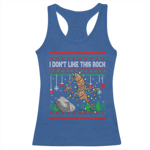Christmas Marcus The Worm Meme Racerback Tank Top I Dont Like This Rock Brainrot Funny Ugly Xmas TS10 Royal Blue Print Your Wear