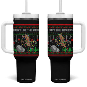 Christmas Marcus The Worm Meme Tumbler With Handle I Dont Like This Rock Brainrot Funny Ugly Xmas TS10 One Size: 40 oz Black Print Your Wear