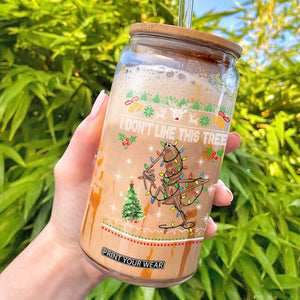 Marcus The Worm Christmas Meme Glass Can I Dont Like This Tree Brainrot Funny Ugly Xmas TS10 Black Print Your Wear