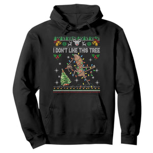Marcus The Worm Christmas Meme Hoodie I Dont Like This Tree Brainrot Funny Ugly Xmas TS10 Black Print Your Wear