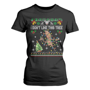Marcus The Worm Christmas Meme T Shirt For Women I Dont Like This Tree Brainrot Funny Ugly Xmas TS10 Black Print Your Wear