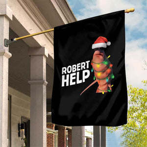 Marcus The Worm Christmas Garden Flag Robert Help Internet Weirdcore Brainrot Humor TS10 Print Your Wear