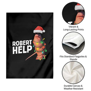 Marcus The Worm Christmas Garden Flag Robert Help Internet Weirdcore Brainrot Humor TS10 Print Your Wear