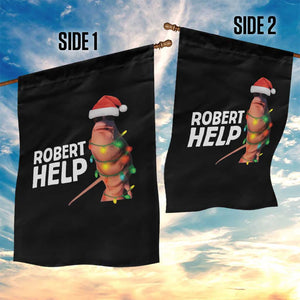 Marcus The Worm Christmas Garden Flag Robert Help Internet Weirdcore Brainrot Humor TS10 Print Your Wear