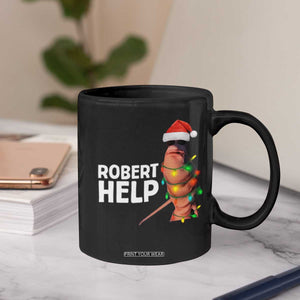 Marcus The Worm Christmas Coffee Mug Robert Help Internet Weirdcore Brainrot Humor TS10 Print Your Wear