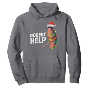 Marcus The Worm Christmas Hoodie Robert Help Internet Weirdcore Brainrot Humor TS10 Charcoal Print Your Wear