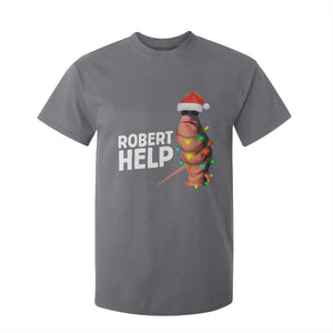 Marcus The Worm Christmas T Shirt For Kid Robert Help Internet Weirdcore Brainrot Humor TS10 Charcoal Print Your Wear