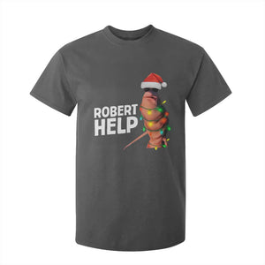 Marcus The Worm Christmas T Shirt For Kid Robert Help Internet Weirdcore Brainrot Humor TS10 Dark Heather Print Your Wear