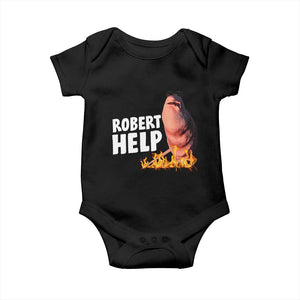 Marcus The Worm Baby Onesie Funny Brainrot Meme Robert Help TS10 Black Print Your Wear