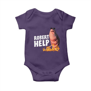 Marcus The Worm Baby Onesie Funny Brainrot Meme Robert Help TS10 Purple Print Your Wear