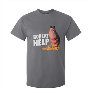 Marcus The Worm T Shirt For Kid Funny Brainrot Meme Robert Help TS10 Charcoal Print Your Wear
