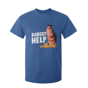 Marcus The Worm T Shirt For Kid Funny Brainrot Meme Robert Help TS10 Royal Blue Print Your Wear