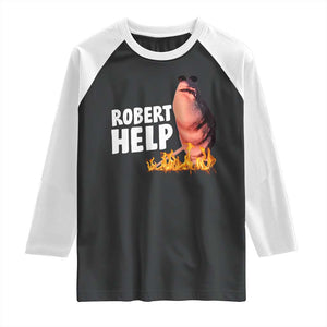 Marcus The Worm Raglan Shirt Funny Brainrot Meme Robert Help TS10 Black White Print Your Wear
