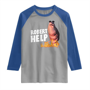 Marcus The Worm Raglan Shirt Funny Brainrot Meme Robert Help TS10 Sport Gray Royal Print Your Wear