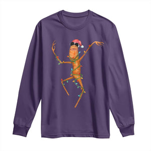 Marcus The Worm Christmas Long Sleeve Shirt Internet Weirdcore Brainrot Humor TS10 Purple Print Your Wear