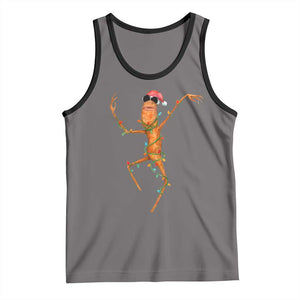 Marcus The Worm Christmas Tank Top Internet Weirdcore Brainrot Humor TS10 Deep Heather Black Print Your Wear