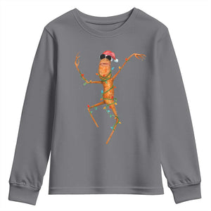 Marcus The Worm Christmas Youth Sweatshirt Internet Weirdcore Brainrot Humor TS10 Charcoal Print Your Wear