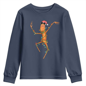 Marcus The Worm Christmas Youth Sweatshirt Internet Weirdcore Brainrot Humor TS10 Navy Print Your Wear