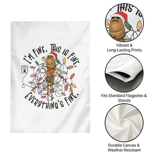 Marcus The Worm Christmas Meme Garden Flag I'm Fine Everything is Fine TS10 Print Your Wear