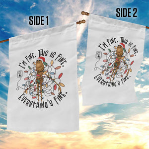 Marcus The Worm Christmas Meme Garden Flag I'm Fine Everything is Fine TS10 Print Your Wear