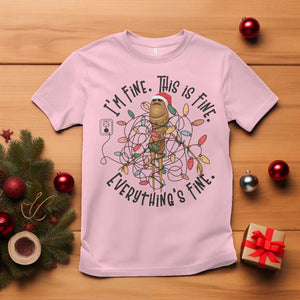 Marcus The Worm Christmas Meme T Shirt I'm Fine Everything is Fine TS10 Light Pink Print Your Wear