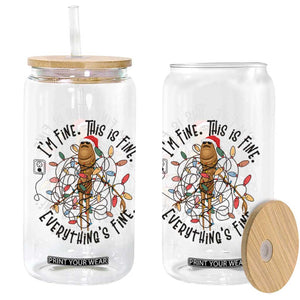 Marcus The Worm Christmas Meme Glass Can I'm Fine Everything is Fine TS10 Print Your Wear