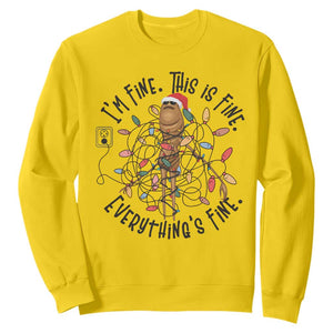 Marcus The Worm Christmas Meme Sweatshirt I'm Fine Everything is Fine TS10 Daisy Print Your Wear