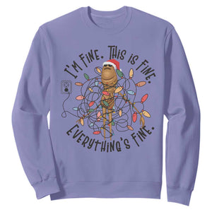 Marcus The Worm Christmas Meme Sweatshirt I'm Fine Everything is Fine TS10 Violet Print Your Wear