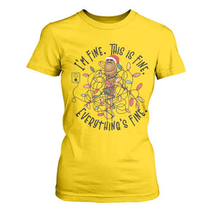 Marcus The Worm Christmas Meme T Shirt For Women I'm Fine Everything is Fine TS10 Daisy Print Your Wear