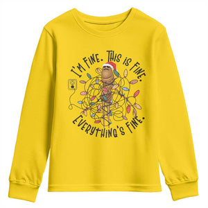 Marcus The Worm Christmas Meme Youth Sweatshirt I'm Fine Everything is Fine TS10 Daisy Print Your Wear