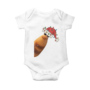 Marcus The Worm Christmas Baby Onesie Funny Internet Brainrot Meme TS10 White Print Your Wear