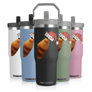 Marcus The Worm Christmas Flip Straw Tumbler Funny Internet Brainrot Meme TS10 Print Your Wear