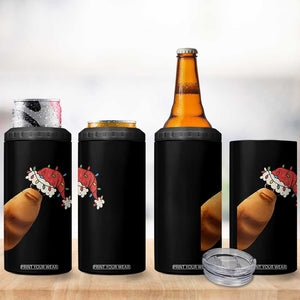 Marcus The Worm Christmas 4 in 1 Can Cooler Tumbler Funny Internet Brainrot Meme TS10 Print Your Wear