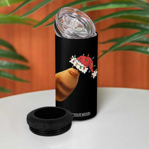 Marcus The Worm Christmas 4 in 1 Can Cooler Tumbler Funny Internet Brainrot Meme TS10 Print Your Wear