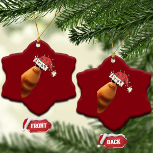 Marcus The Worm Christmas Ceramic Ornament Funny Internet Brainrot Meme TS10 Print Your Wear