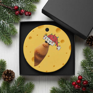 Marcus The Worm Christmas Ceramic Ornament Funny Internet Brainrot Meme TS10 1pc Yellow Cheese Print Your Wear