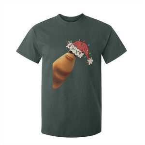 Marcus The Worm Christmas T Shirt For Kid Funny Internet Brainrot Meme TS10 Dark Forest Green Print Your Wear