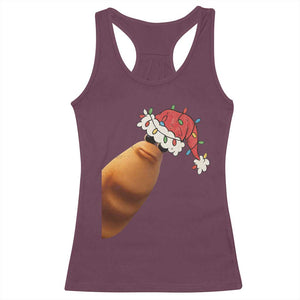 Marcus The Worm Christmas Racerback Tank Top Funny Internet Brainrot Meme TS10 Maroon Print Your Wear
