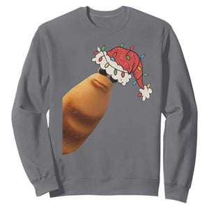 Marcus The Worm Christmas Sweatshirt Funny Internet Brainrot Meme TS10 Charcoal Print Your Wear