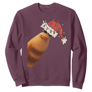 Marcus The Worm Christmas Sweatshirt Funny Internet Brainrot Meme TS10 Maroon Print Your Wear