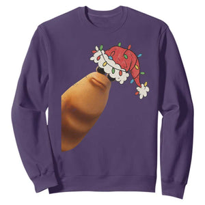 Marcus The Worm Christmas Sweatshirt Funny Internet Brainrot Meme TS10 Purple Print Your Wear