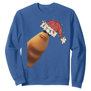 Marcus The Worm Christmas Sweatshirt Funny Internet Brainrot Meme TS10 Royal Blue Print Your Wear