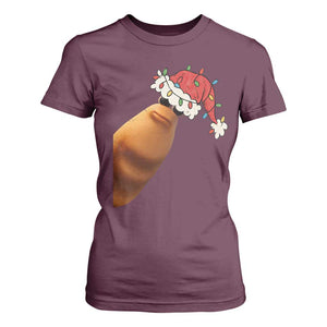 Marcus The Worm Christmas T Shirt For Women Funny Internet Brainrot Meme TS10 Maroon Print Your Wear