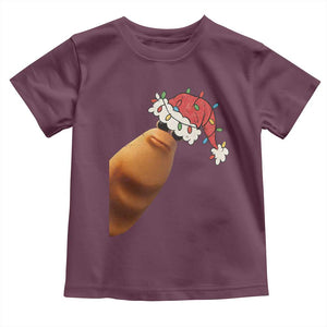 Marcus The Worm Christmas Toddler T Shirt Funny Internet Brainrot Meme TS10 Maroon Print Your Wear