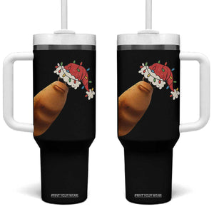 Marcus The Worm Christmas Tumbler With Handle Funny Internet Brainrot Meme TS10 One Size: 40 oz Black Print Your Wear