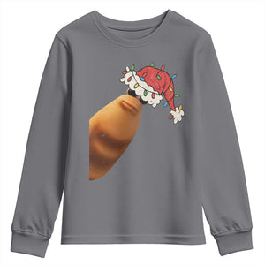 Marcus The Worm Christmas Youth Sweatshirt Funny Internet Brainrot Meme TS10 Charcoal Print Your Wear