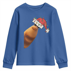 Marcus The Worm Christmas Youth Sweatshirt Funny Internet Brainrot Meme TS10 Royal Blue Print Your Wear